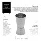 Dosador 50ml E 25ml Para Bebidas Duplo Aço Inox Martelado